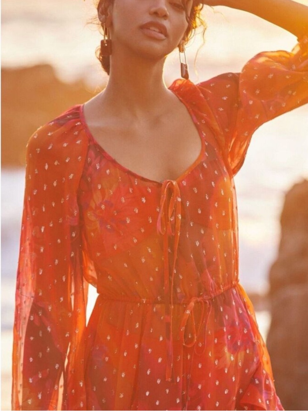 Anthropology sheer dress